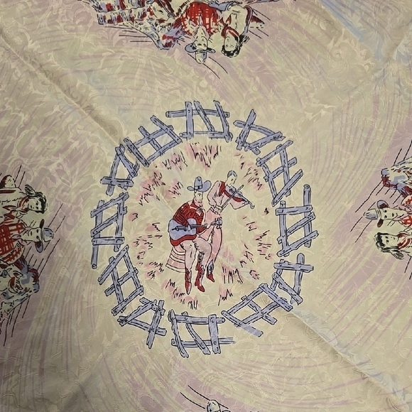 Vintage Silk Cowboy Scarf - Picture 9 of 11